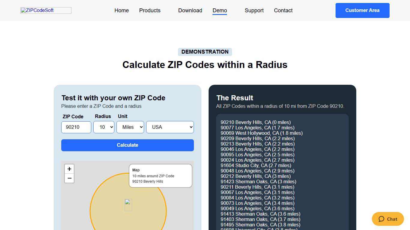 Calculate All ZIP Codes Within a Radius of 2026 - Free Demo
